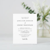 Papier Carton d'invitation de mariage en code QR noir et (Debout devant)