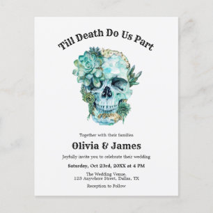 Papier Carton d'invitation de mariage gothique Halloween 