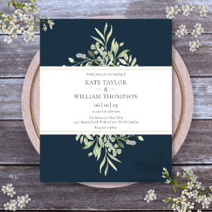 Papier Carton d'invitation de mariage pas cher Deep Sea B