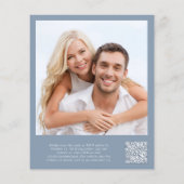 Papier Carton d'invitation de réception de mariage avec c (Dos)