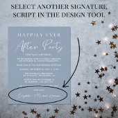 Papier Carton d'invitation de réception de mariage bleu p