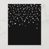 Papier Carton d'invitation noir argenté pour 60e annivers (Dos)