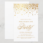 Papier Carton d'invitation pour la fête du Nouvel An avec (Devant / Derrière)