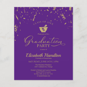 Papier Carton d'invitation pour la remise des diplômes de