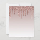 Papier Carton d'invitation rose gold pour 60e anniversair (Dos)