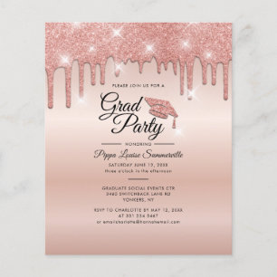 Papier Carton d'invitation Rose Gold pour la remise des d