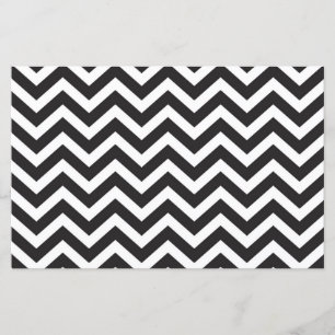 Papier Carton épais Chevron Noir & Blanc