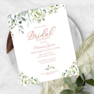 Papier Cartons d'invitation de budget pour la fête de thé