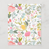 Papier Cartons d'invitation de douche de mariée chic à fl (Dos)