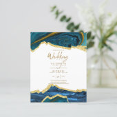Papier Cartons d'invitation de mariage de style agate OR  (Debout devant)