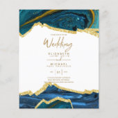 Papier Cartons d'invitation de mariage de style agate OR  (Devant)