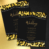 Papier Cartons d'invitation de mariage élégants, noirs et