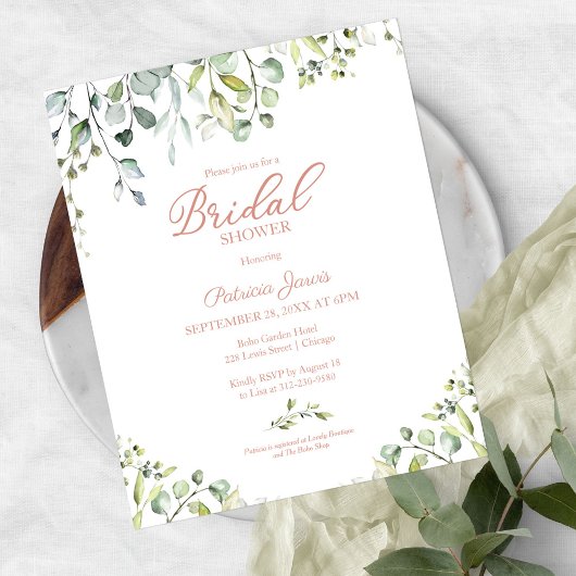 Papier Cartons d'invitation de mariage verdure budget