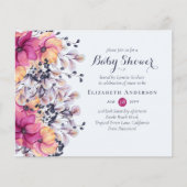 Papier Cartons d'invitation pour Baby Shower Fuchsia et G (Devant)