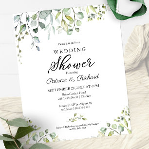 Papier Cartons d'invitation pour douche de couple dans la