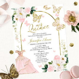 Papier Cartons d'invitation pour Quinceañera espagnole pa