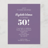 Papier Cartons d'invitation pour une fête d'anniversaire  (Dos)