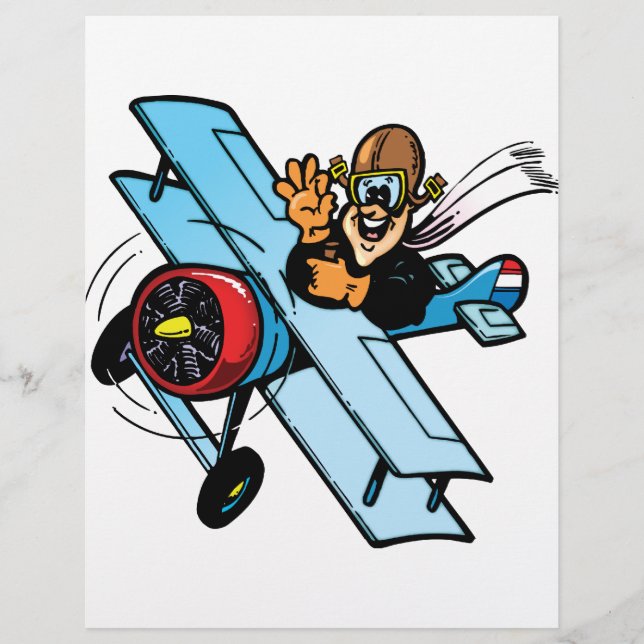 Papier Cartoon Biplane (Devant)