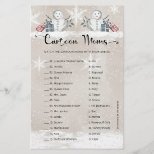 Papier Cartoon Moms Baby shower Snowman