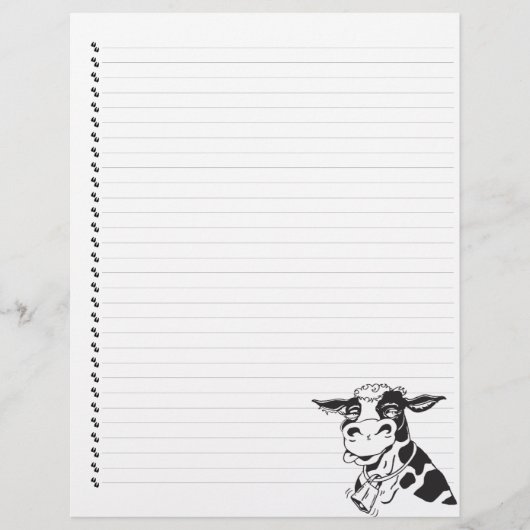 Papier Cartoon sot Vache laiteuse Pot à lettres (Devant)
