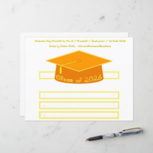 Papier Casquette de remise des diplômes Chapeau de fête o