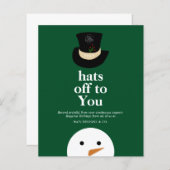 Papier CASQUETTES BUDGET À Vous Snowman Green Company Log (Devant / Derrière)