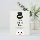 Papier CASQUETTES BUDGET À Vous Snowman White Company Log (Debout devant)