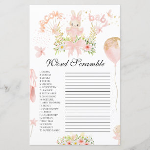 Papier Casse-tête de mots de baby shower de ballerine lap