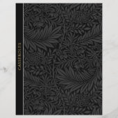 Papier Casseroles | Divider de recette | Floral noir Vint (Dos)