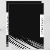 Papier Catégorie de recette | Soupes & Salades | Noir & B (Devant / Derrière)