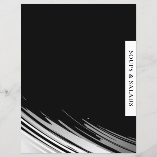 Papier Catégorie de recette | Soupes & Salades | Noir & B (Devant)