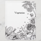 Papier Catégorie de recettes de légumes noirs tirés à la (Devant / Derrière)