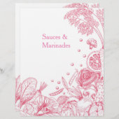 Papier Catégorie de recettes de légumes roses dessinés à  (Devant / Derrière)