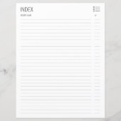 Papier Catégorie/index de recette pointillée verticale vi (Dos)