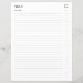Papier Catégorie/index de recette verticale verticale ver (Dos)