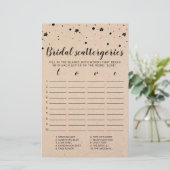 Papier Catégories de mariage jeu modifiable Shower de mar (Debout devant)