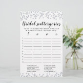 Papier Catégories de mariage jeu modifiable Shower de mar (Debout devant)