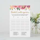 Papier Catégories de mariage jeu modifiable Shower de mar (Debout devant)