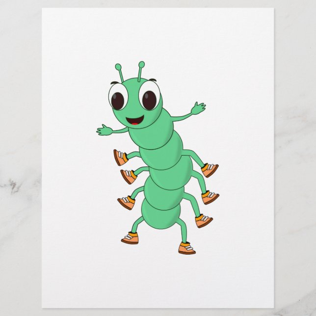 Papier Caterpillar verte (Devant)