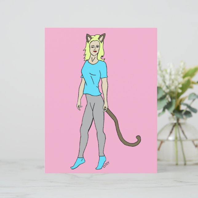 Papier catgirl (Debout devant)