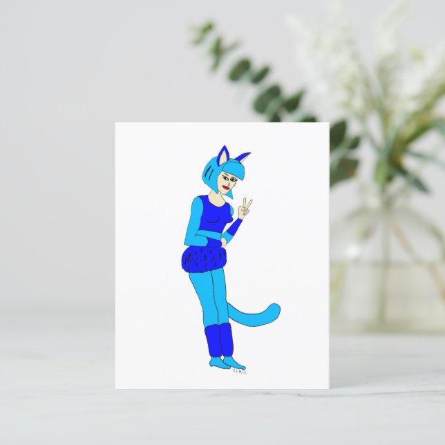 Papier catgirl (Debout devant)