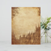 Papier Cathédrale gothique médiévale Vintage Sepia (Debout devant)