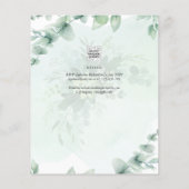 Papier Catholique Faire-part de mariage verte Botanique (Dos)