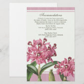 Papier Cattleya Orchidée rose Mariage Directions (Devant / Derrière)
