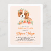 Papier Cavalier King Charles Spaniel Invitation Anniversa (Devant)
