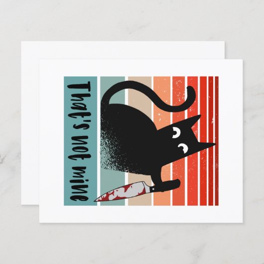 Papier Ce n'est pas le mien, Chat Innocent avec couteau C (Devant / Derrière)