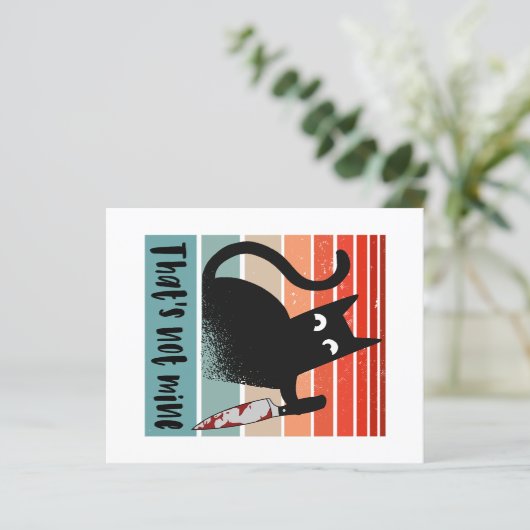 Papier Ce n'est pas le mien, Chat Innocent avec couteau C (Debout devant)