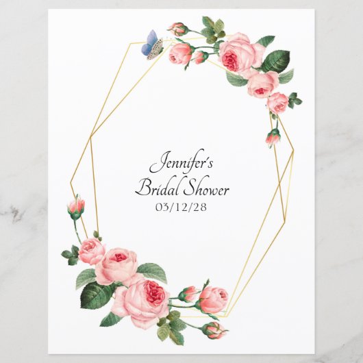 Papier Ce Qui Dans Votre Porte-Fête des mariées Jeu Blush (Dos)