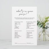 Papier Ce qui est dans votre jeu de Fête des mariées de b (Debout devant)