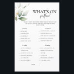 Papier Ce qui est sur votre téléphone greenery jeu de dou<br><div class="desc">Ce qu'il y a sur votre téléphone,  jeu de douche nuptiale verdoyante. Faites de votre mariage un mariage amusant avec ce jeu de douche nuptiale.</div>